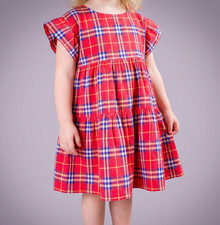 Burberry Children Tiered Dress 3Y 100 Red Check  Luxury kawaii MC picture