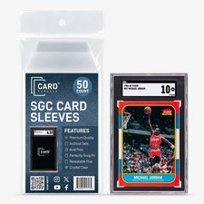 SGC Graded Card Sleeves 50 Count Exact Fit Resealable Slab Bags - Card Capsule picture