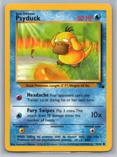Psyduck #53/62 Unlimited Fossil (Kagemaru Himeno) Pokemon Card - NM-/LP+ picture