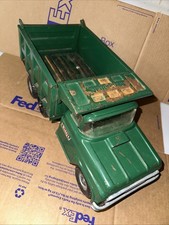 1965-1966 Buddy L 10 Wheel Hydraulic Dump Truck Green All Original picture