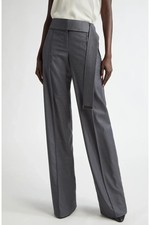 BRANDON MAXWELL The Ashton Wool Relaxed Fit Belt Detail Tip Hardware Pants $1495 picture