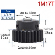 Spur Gear With Step 45# Steel Motor Transmission Gear 1 Mod Pinion Gear 10T-150T picture
