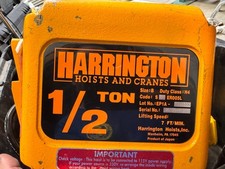 Harrington 1/2 Ton Electric Chain Hoist 115V w/ JET 262005 Beam Trolley picture