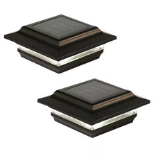 2 PACK- Classy Caps Solar Post Cap Light 4