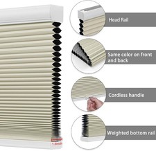 Changshade CUSTOM SIZE Cordless Blackout Honeycomb Cellular Shades Window Shades picture