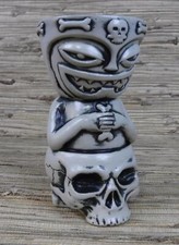 Tiki Mug Skully Totem Three Dots and a Dash Chicago Tiki Farm Flounder New picture