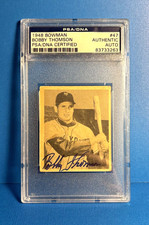 1948 Bowman Bobby Thomson RC Rookie AUTO PSA #47 RARE (Dec. 2010) picture