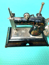 Vintage Casige Toy Sewing Machine Made in Germany Childs Hand Crank Art Deco picture