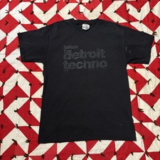 Vintage Detroit Techno T Shirt Mens As Is Black Y2K Rave picture