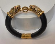 PANTHER Hinged Bracelet Duchess of Windsor 1987 The Franklin Mint 3X 22K GP picture