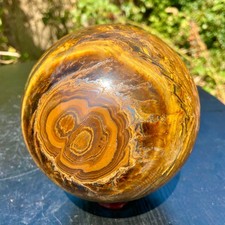 8.1LB  Large natural Tiger Eye Stone Crystal Ball Quartz Healing Sphere Décor picture