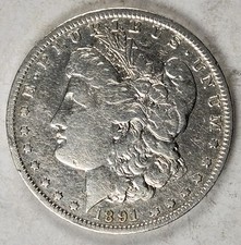 1891-O Morgan Silver Dollar - BETTER DATE - New Orleans Mint -  picture