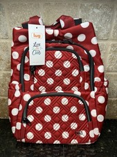 Lug Hatchback Disney Minnie Mouse Style Crimson Polka Dot Backpack NWT picture