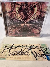 MESHUGGAH Nothing CD 2002 FULLY SIGNED + SIGNED OZZFEST TICKET August 31 2002 picture