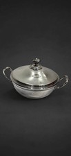 Christofle France Silverplate Handled Covered Vegetable Casserole Dish Perles picture