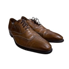 Westbury Wingtip Oxfords Mens 12 Tan Leather Goodyear Welted Brogue Dress Shoes picture