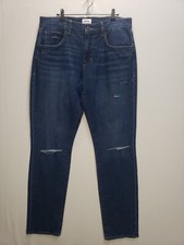 NEW Hudson Jeans Mens 34 x 34 Blake $265 Slim Straight Zip Fly Distressed picture