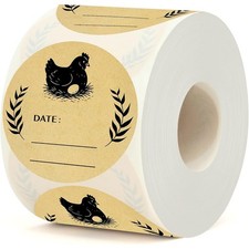 Self-Adhesive Round Stickers Gifts Envelopes Packaging Clear Font Yellow Labels picture
