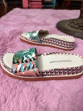 Donald J. Pliner Coral Multi Slide Mules with Tropical Print picture