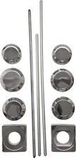 Chrome Axle Dress Up Kit 97 - 05 Suzuki GSXR 600 750 & 01 - 04 1000 Aluminum USA picture