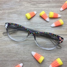 Halloween Reading Glasses, Hand Painted Readers, Holiday Eyeglasses, Ghost, BOO picture