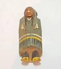 Vintage Hand Carved Wood Native American Indian Figure 4