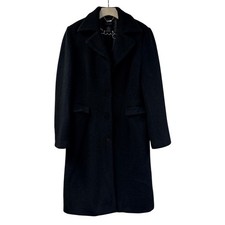 The Limited Full Length Black Wool Mohair Blend Overcoat Medium picture