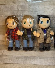Supernatural Sam & Dean Winchester and Castiel large Plushies. New. picture