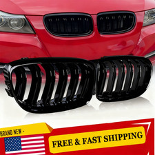 Gloss Black Front Kidney Dual Slats Grill For BMW E90 E91 LCI 3 series 2009-2011 picture