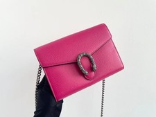 Gucci Pre-Owned Authentic Dionysus Collection Chain Bag Fuchsia cowhide picture
