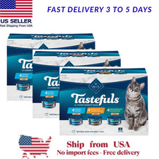 3pk Blue Buffalo Tastefuls Natural Variety Pate Wet Cat Food, 5.5oz cans 12-Pack picture
