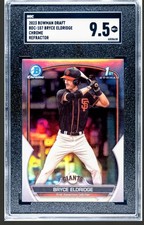 Bryce Eldridge 2023 Bowman Draft Chrome 1st Bowman Refractor SGC 9.5 Giants RC picture