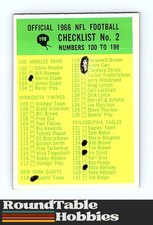 1966 Philadelphia Football Checklist Checklist 100-198 #198 picture