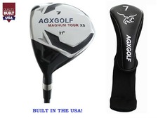 AGX MEN'S LEFT HAND MAGNUM XS EDITION #7 FAIRWAY WOOD, GRAPHITE SHAFTS wHC  picture
