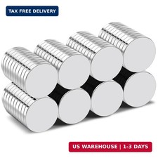 80Pcs, 12x2mm Small Round Magnets Disc Magnets for Crafts, Fridge, Whiteb picture