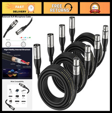 35ft XLR Cable 4-Pack - Premium Balanced Microphone & Speaker Cable, 3-Pin Male/ picture