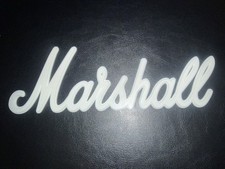 Marshall White Logo Badge for Guitar cabinet 11” Replacement Part  picture