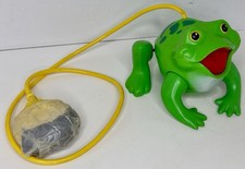 Fisher Price Frisky Frog Vintage 1970s Toy Air Pump Jumping Frog Working Damaged picture