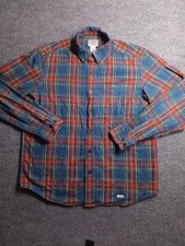 L.L.Bean Traditional Fit Flannel Shirt Men's M Regular Blue Red Plaid Button Up picture