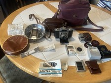 vintage zeiss ikon camera Contina w Case Cover Light Meters Sixon GE Metraphot  picture