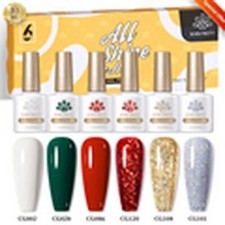 3/6Pcs Red Color Gel Nail Polish Set  Dark Red Semi Permanent Varnishes Hybrid picture