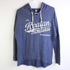 Techstyles Sportswear Roatans Honduras Printed Blue Hoodie Pullover Men's Size M picture