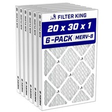 Filter King 20x30x1 Air Filter MERV 8, AC Furnace Filters (6-Pack) picture