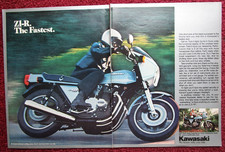 1977 KAWASAKI Z-1R Motorcycle Print Ad ~ The Fastest Sport Bike picture