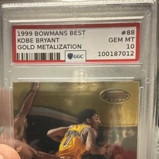 Bowman 1999 Bowman's Best Gold Metalization Kobe Bryant Lakers #88 Graded picture