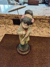 Lladró Porcelain Figurine Japanese Girl with Parasol #4988 picture