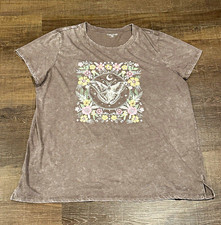 Maurices Women's Floral Butterfly Classic Fit Graphic Tee, XXL, Worn Once picture