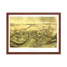 Old Map of Quincy, MA 1878 - Vintage Quincy Massachusetts Ar picture