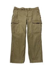 Duluth Trading Flex Fire Hose Canvas Pants Mens 44 X 32 Relaxed Fit Brown Cargo picture