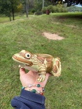 Brush McCoy Vintage Frog Planter Ceramic Green Brown B823 picture